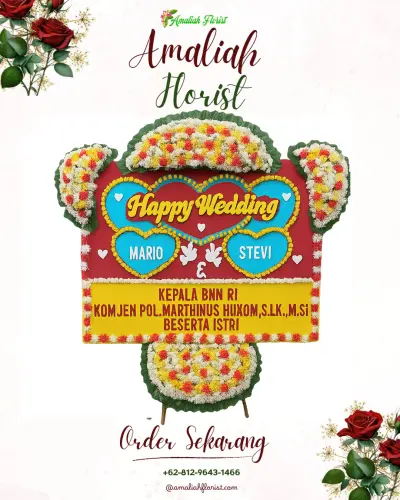Karangan Papan Bunga Pernikahan di Banuaran Nan Xx